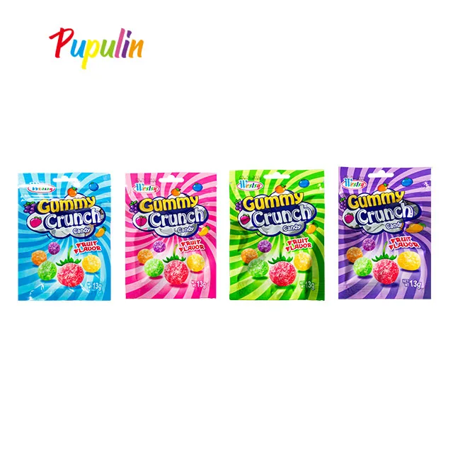 Wholesale Sour Snacks sweet fruit Gummy Candy Sour Sweet 3D Hard Gummy Candy Soft Candy