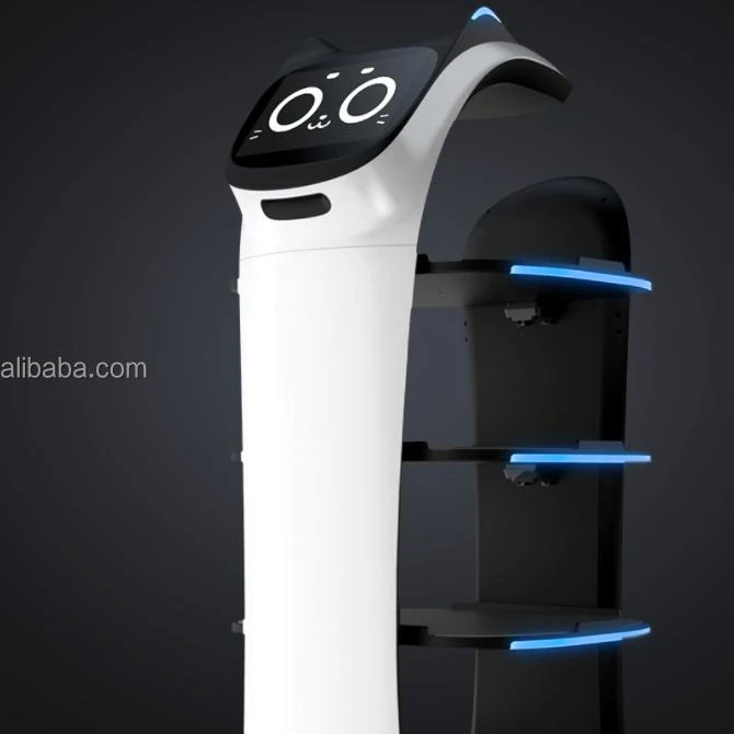 
BellaBot Smart Waiter Robot Industry-exclusive Dual SLAM Solution for Full Coverage in Any Scenario 3D Omnidirectional Obstacle 