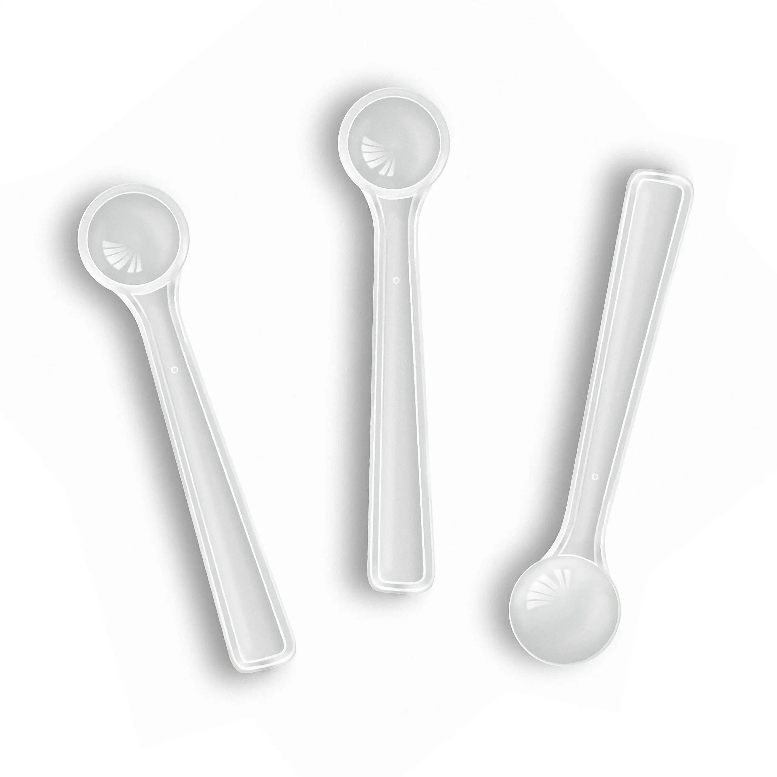 1/32 Teaspoon 0.15 mL Mini Measuring Spoons Micro Scoops for Jars Little Tiny Plastic Scoop for Cosmetics Medicines Spice