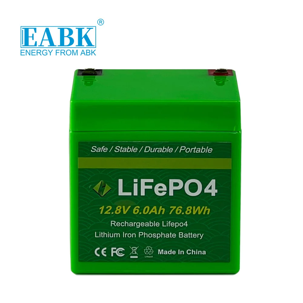 Rechargeable portable customized LiFePO4 12V 6AH 7AH lithium iron phosphate battery pack 12 v 6ah
