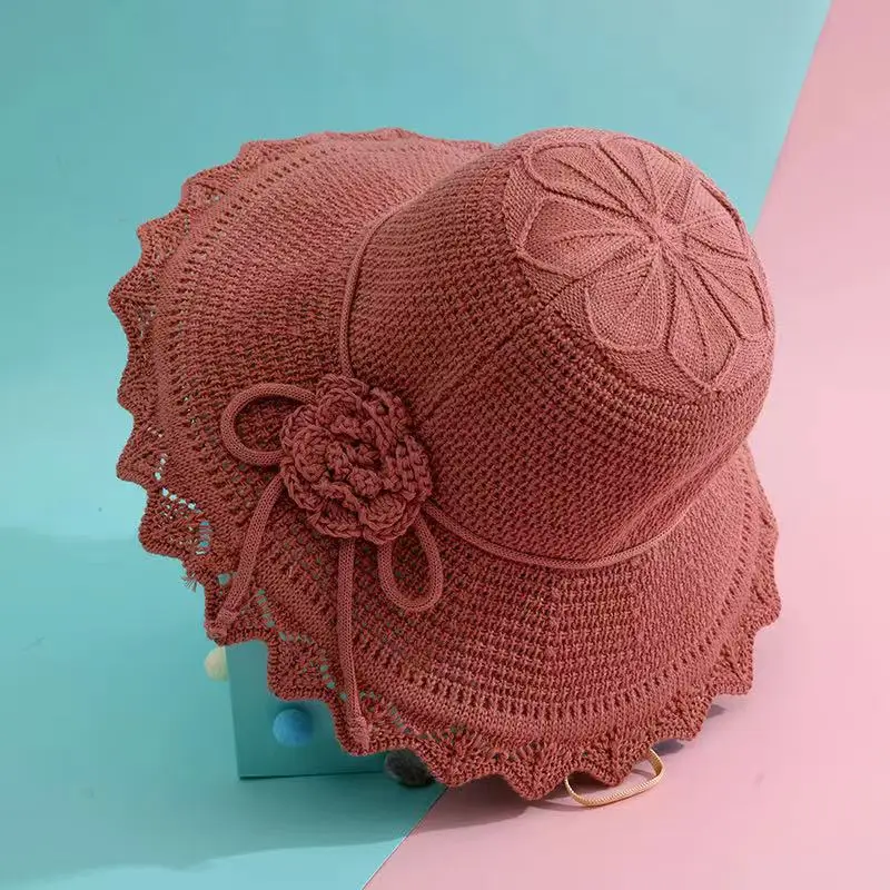 2024 Summer Wide Brim Beach Fedora Paper Crochet Straw Hats Good Quality Cheap Price Embroidery Knitted Sports Outdoor Travel