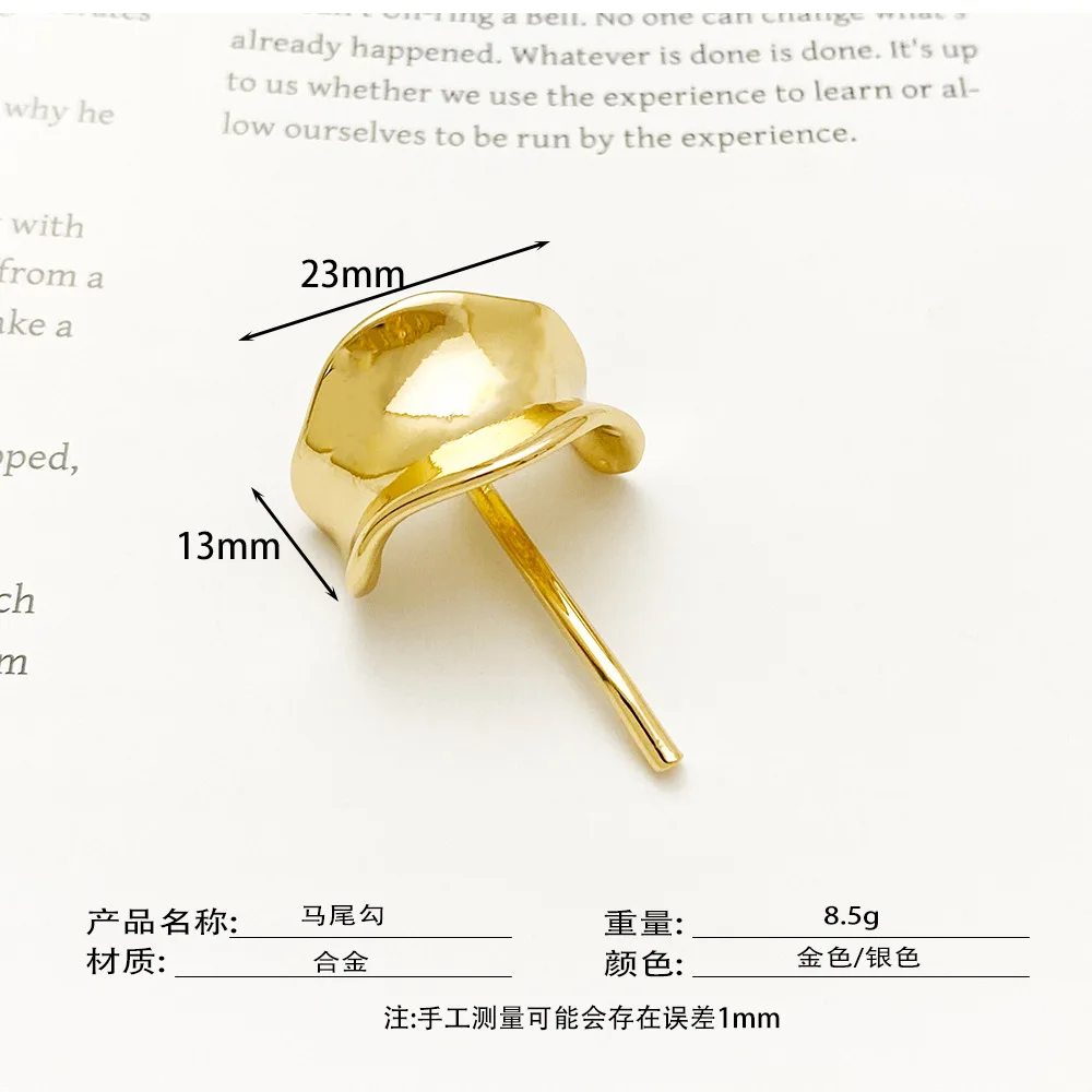 Fashion Geometric Headwear Ponytail Hair Hook Clip Metal Hair Buckle Female Hair Clip