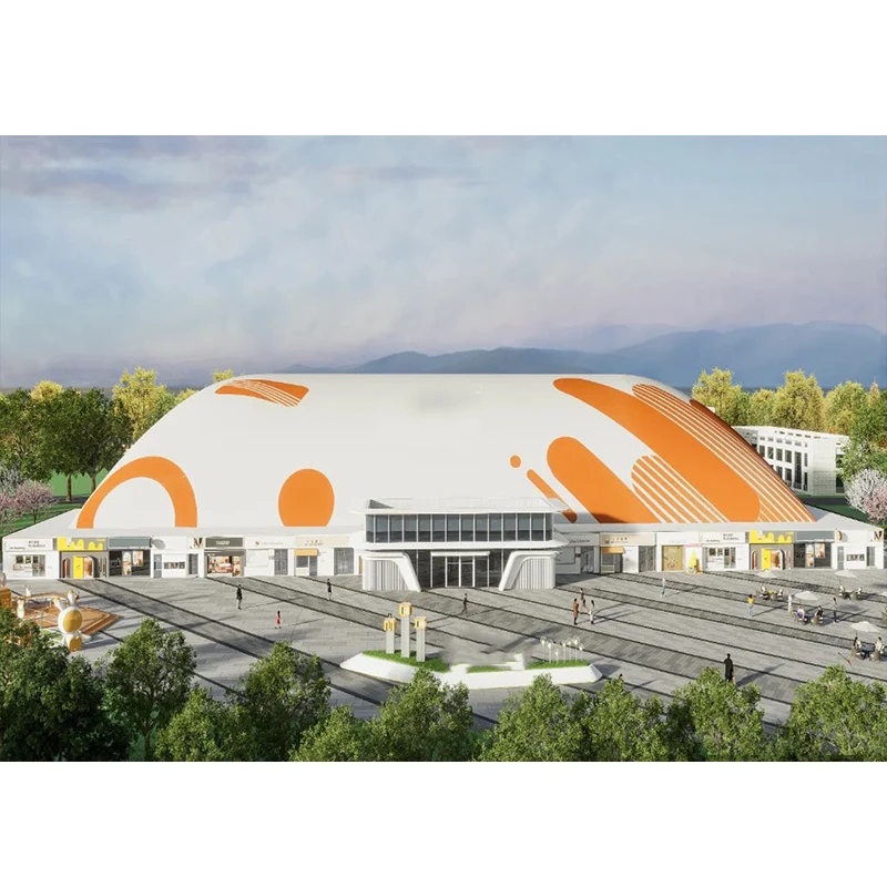 Large Architecture Membrane Outdoor PVDF Membrane Inflatable Sun Shade Waterproof Stadiums Air Dome Tent for Warehouse