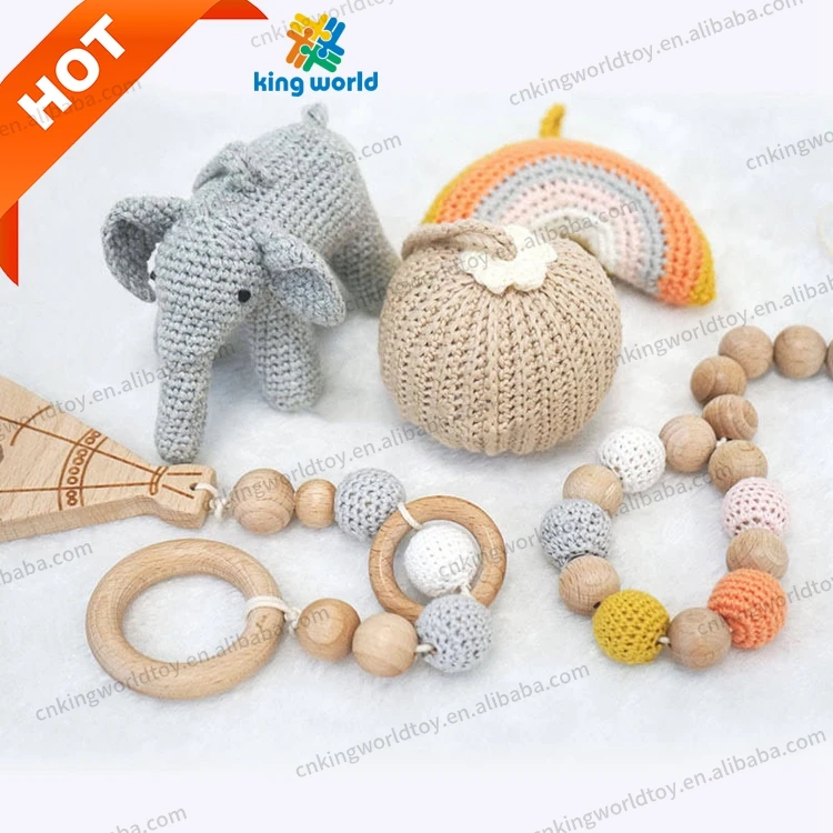 Printed Eco-Friendly Cotton Non-Toxic Wood Play Mats Baby Fitness Frame Wooden Play Mat Infant Activity Gym Montessori Toys