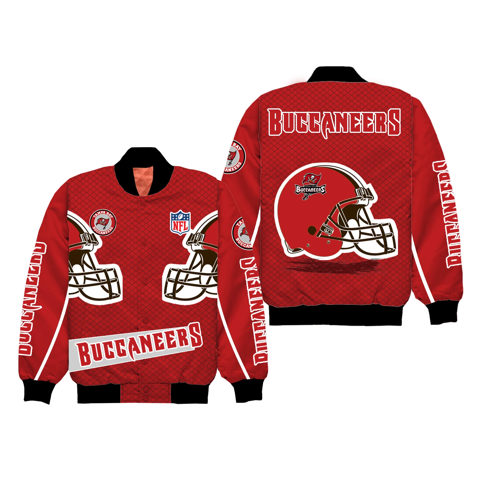 Trademark Buccaneers High Quality Button Men Sport Outerwear Custom Casual Baseball Men Uniform Jacket