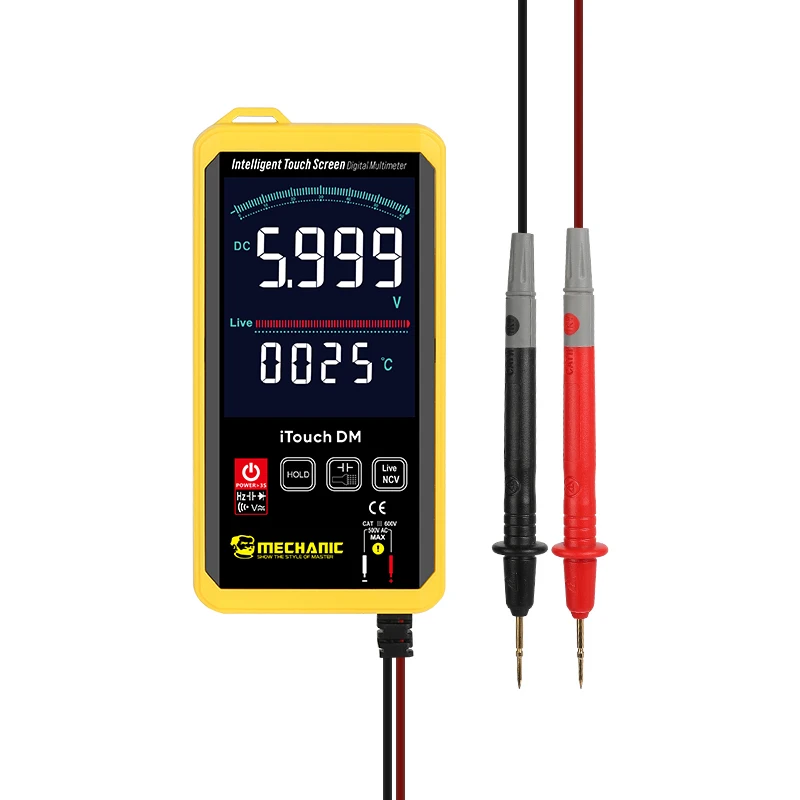 Высокоточный мультиметр Mechanic iTouch DM с умным сенсорным экраном, измерение напряжения и сопротивления переменного/постоянного тока