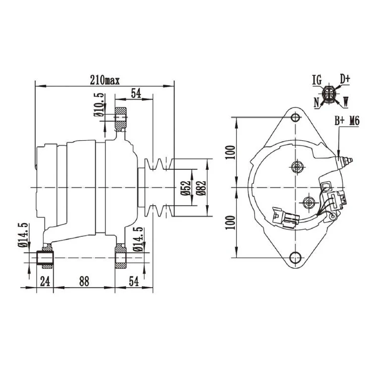 Automotive Alternator 24v 200a Starters Alternators