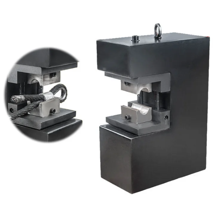 Hydraulic wire rope sleeve press