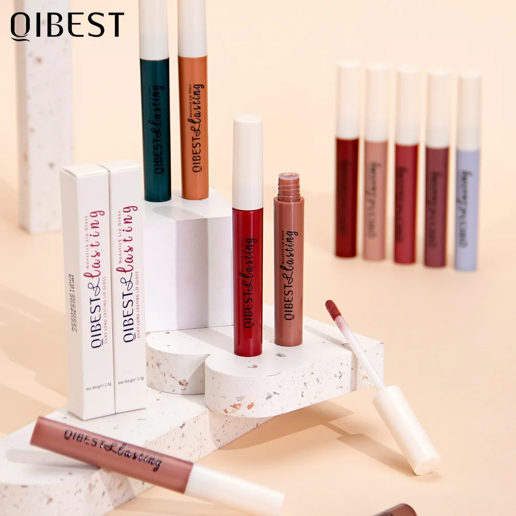 New 24 Colors Matte Velvet Non-stick Cup Lipgloss Waterproof Vegan High Pigmented Daily Makeup Cosmetics