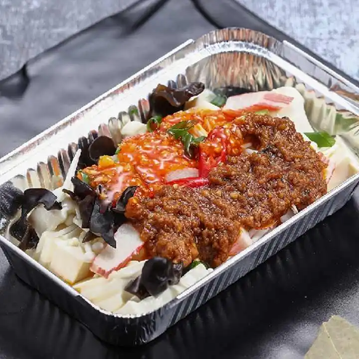 Disposable Tin Foil Dishes Kitchen Barbecue Food Packaging Aluminium Foil Containers Tray