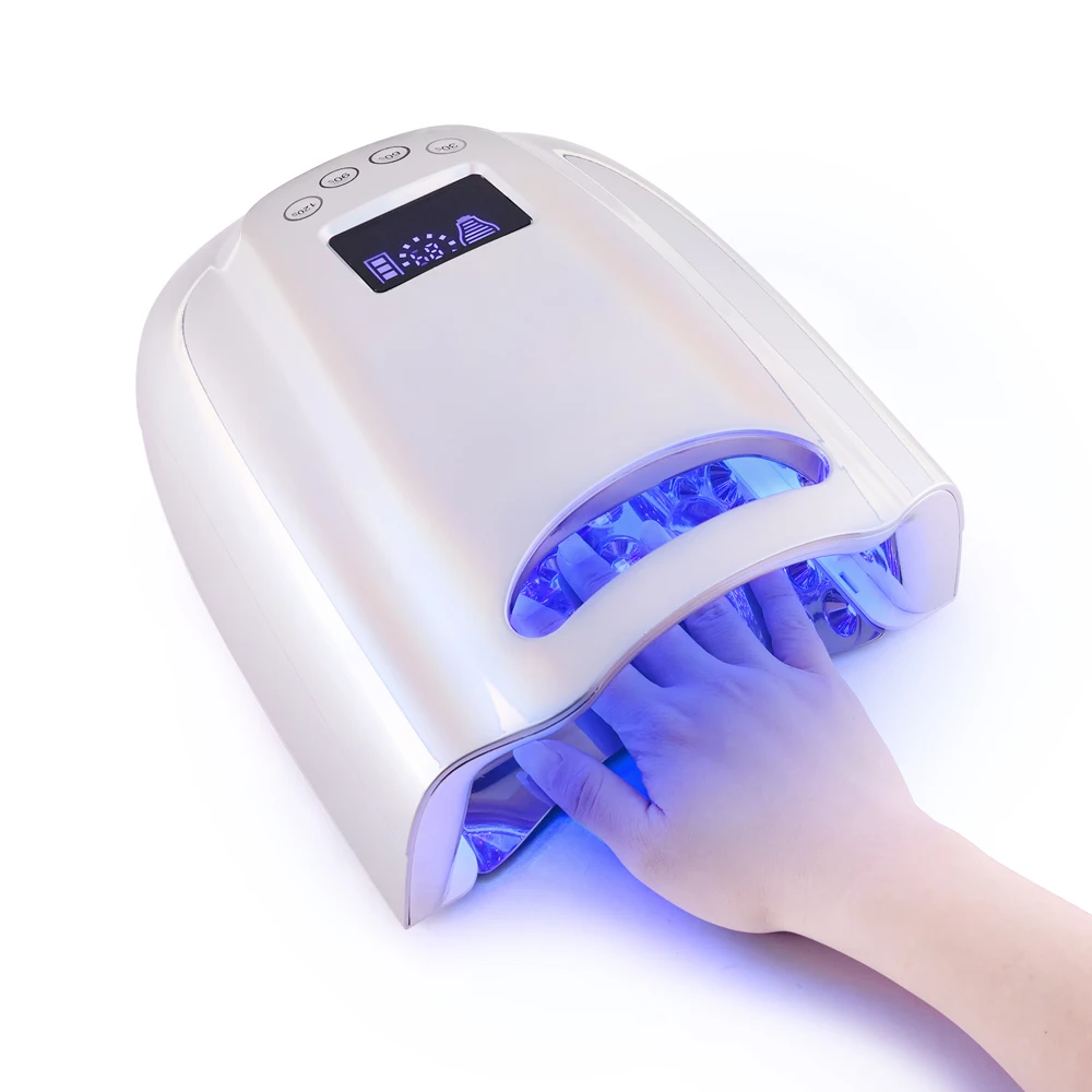 Professional 96w pro cure wireless dual light rechargeable cordless gel dryer sun uv led nail lamp for salon manicure