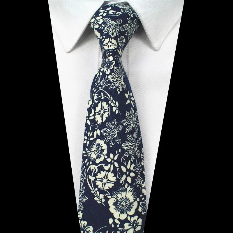 
Fashion Floral High Quality Slim Cotton Necktie 