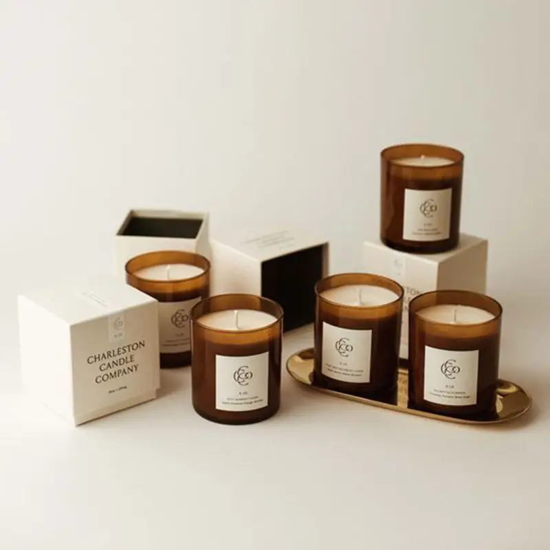 Home Decoration Custom Fragrance Aroma Soy Wax Candles Glass Cup Aromatherapy Scented Candle With Wood Lid