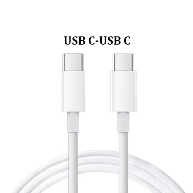
Type C To Type C TPE Fast Charging Data Cable 5V 3A 60w White PD USB-C Cable For Computer For Phone 