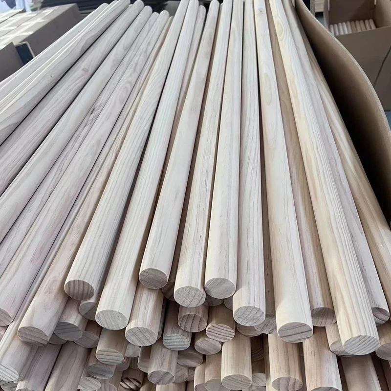 Manufacturers direct sales oak wood sticks solid wood round stick for broom or craft