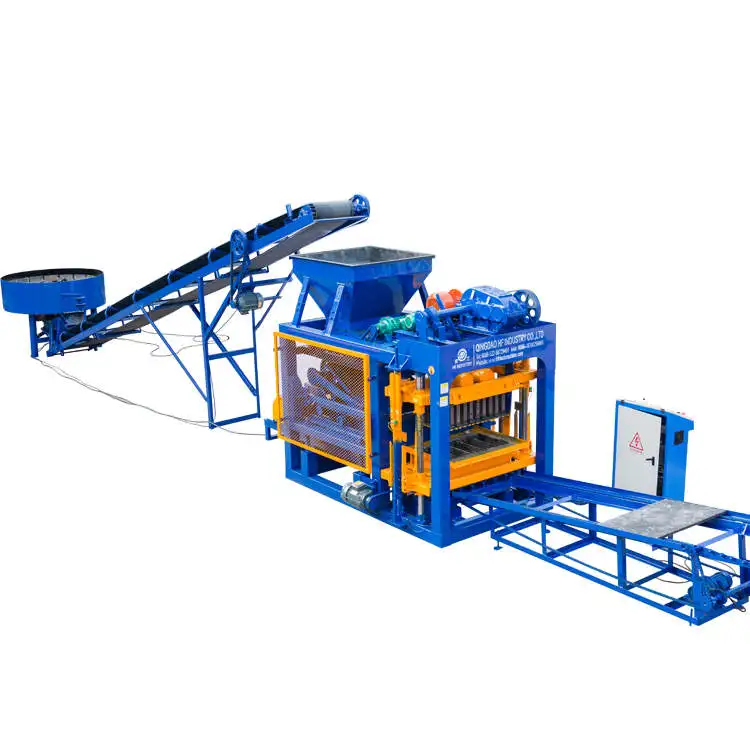 Automatic Concrete Paver Interlocking Brick Making Machine Price QT4 25 Block in