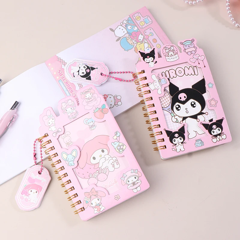 Блокнот Sanrioss Kuromi моя мелодия Kawaii студенческий мультфильм 100 страница цветная катушка книга милые детские канцелярские товары подарок