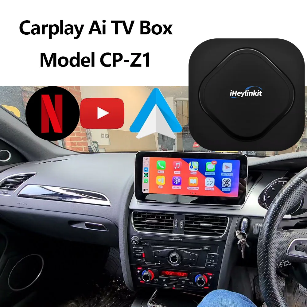 Car Play AiTV Box CP-Z1 for Porsche Audi Youtube Netflix Play HD Output Android Auto Carplay