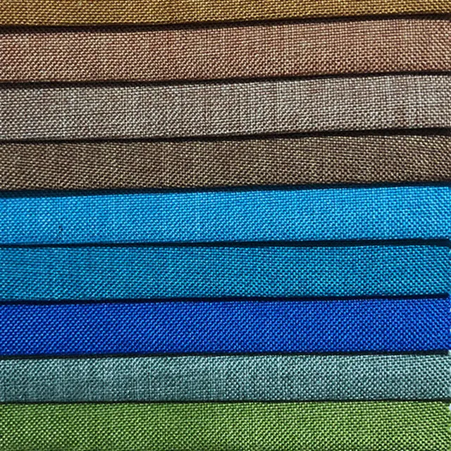 Manufacturer Supply Wholesale 100% Polyester Slub Plaid Faux Linen Fabric For Sofa