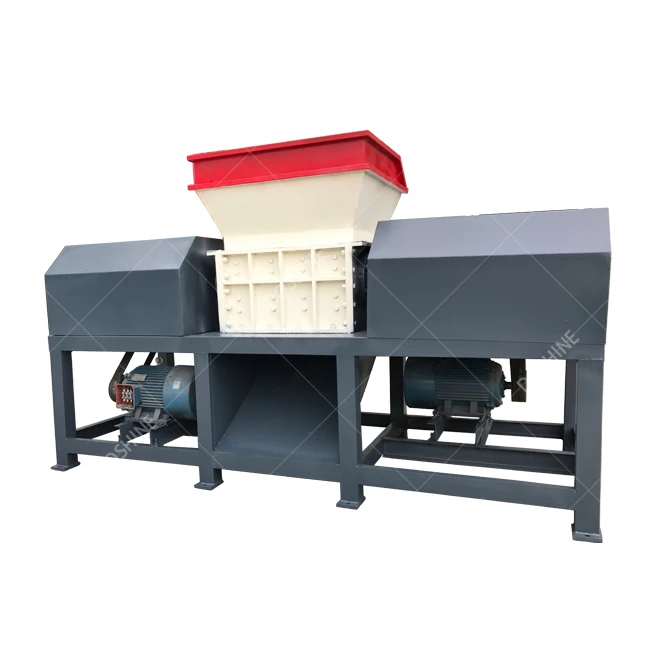 Solar panel crushing Waste Plastic Scrap Metal Recycle Crushed Tyre Shredder Machine Double Shaft Paperboard Shredder Machine
