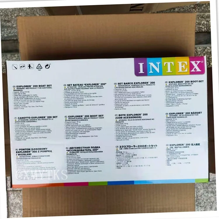 Дешевая надувная лодка intex 58331 Explorer 200 рыболовная Лодка на 2