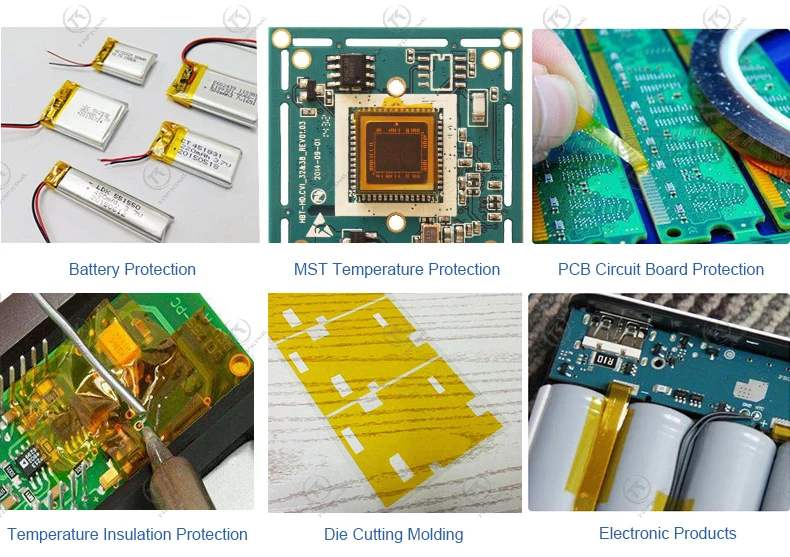 Powder Coating High Temperature Silicone Adhesive Green Blue PET Polyester Electrical Tape