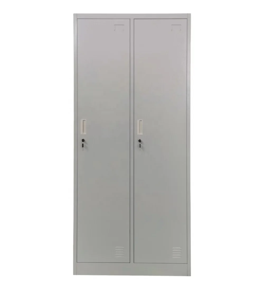 Hot sale 2 Door Steel Locker Metal Gym Storage Locker for Changing Room Luggage Lockers Steel Wardrobe Price
