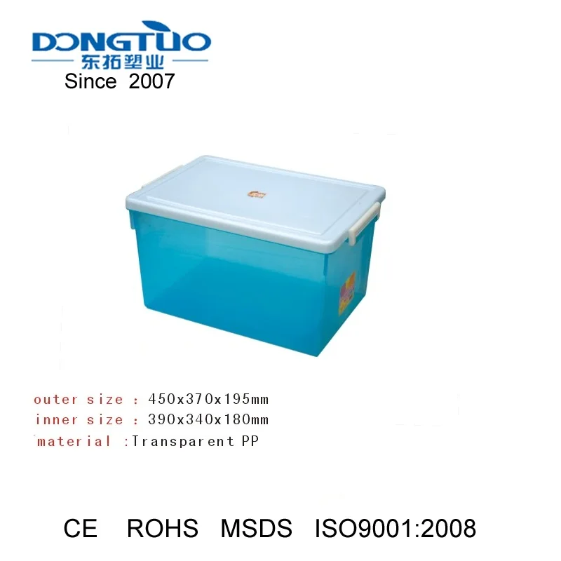 Plastic container with lid handle durable plastic container boxes food grade plastic container