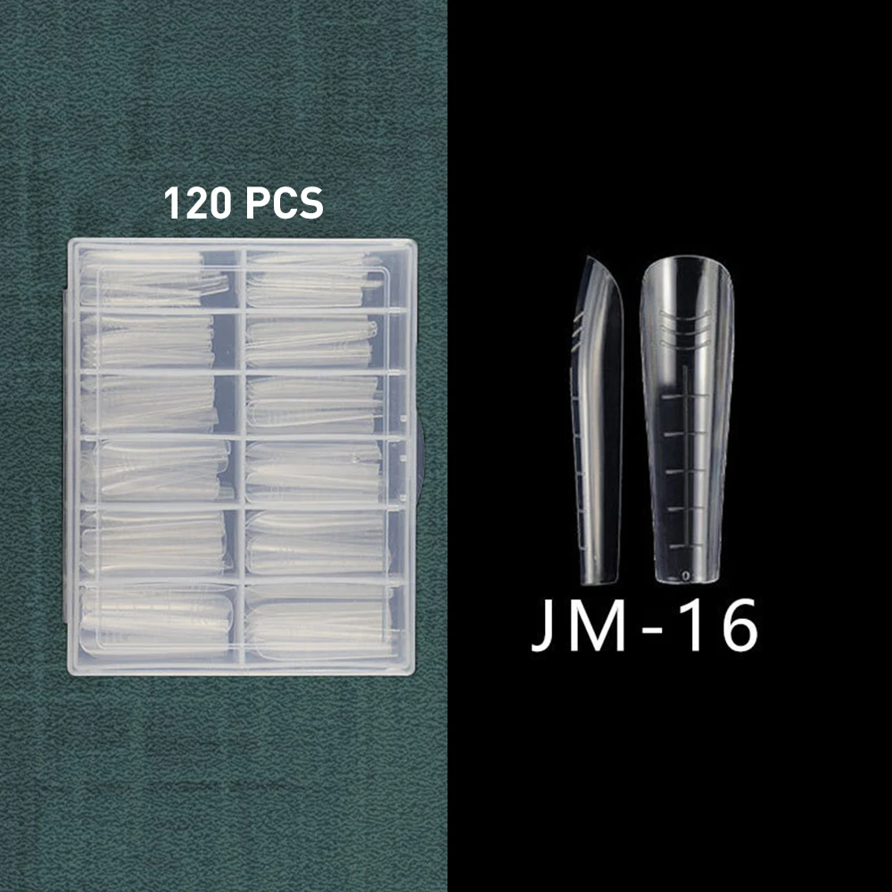 Hanyinails OEM Supplier Nail Beauty Offer XL Coffin French Mold Building Dual Form Nail Tips For Poly Gel Hard Gel Extension