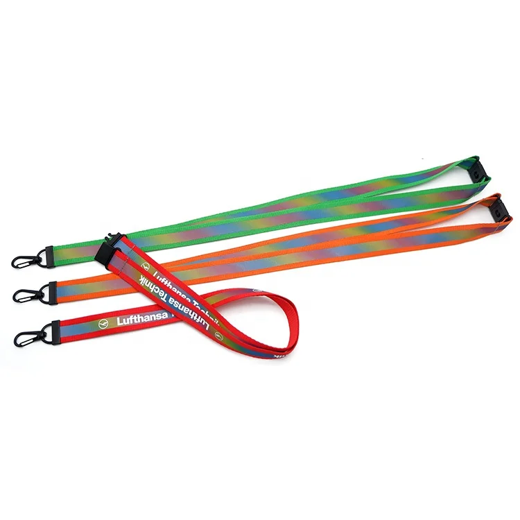 Printing Custom Logo  glow in dark lanyard  Polyester  Lanyards  Neck Straps With Logo Custom Keychain With Card Holders