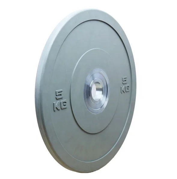 Rizhao Fujian Sports High Quality Custom Competition Bumper Plate Rubber Coated 190mm Stainless Steel Flange Color Weight Plates