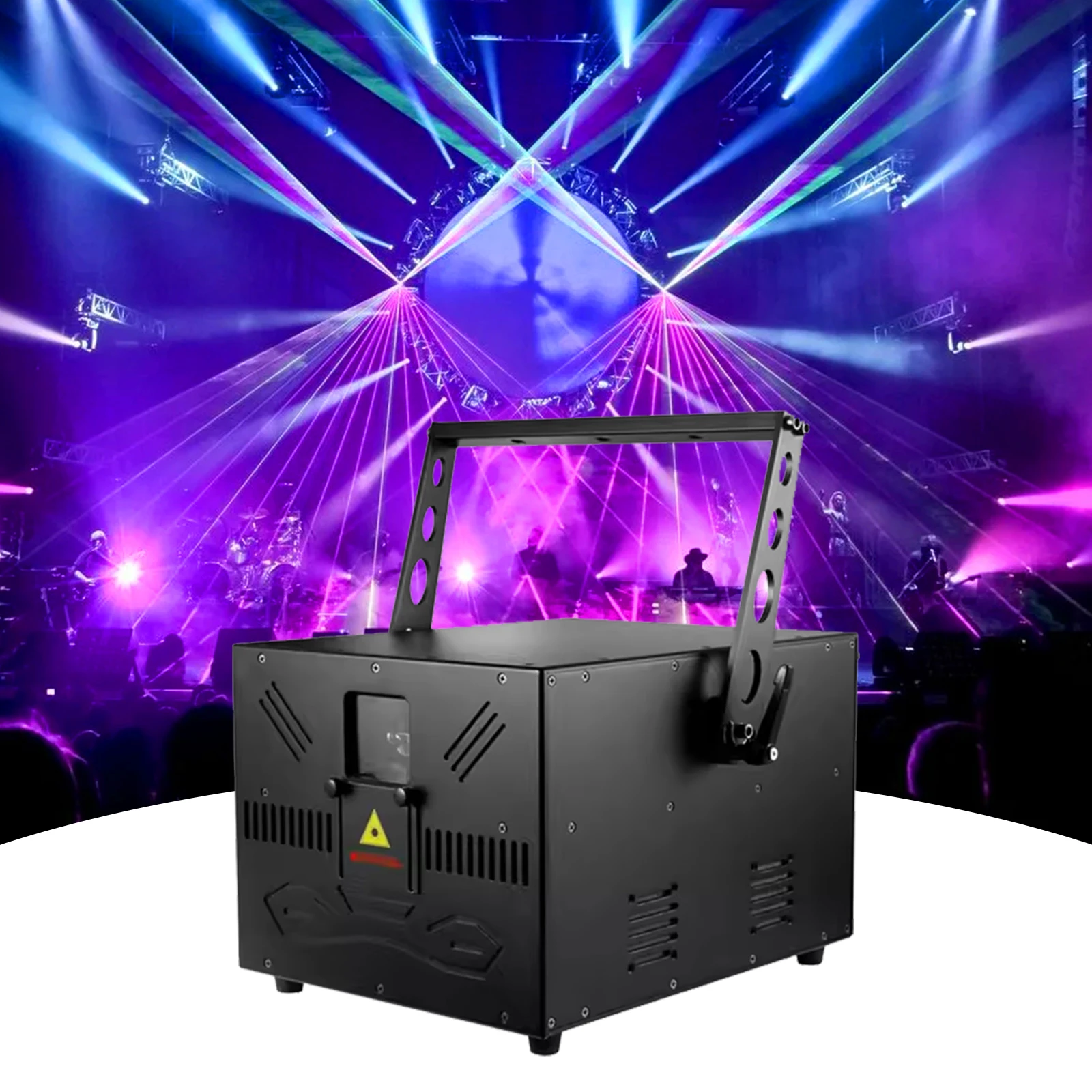 Wedding Machine dj Stage DMX RGB 3W RGB Full Color Laser Show Projector Equipment with Snow Smoke Machine