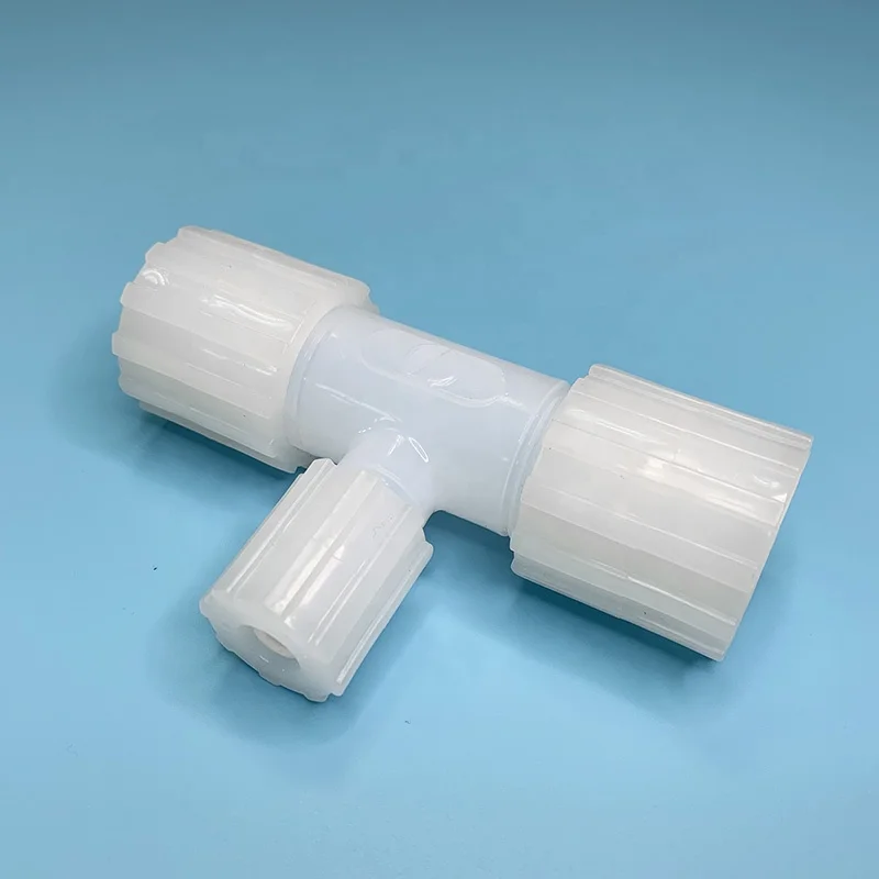 PFA Union Elbow, PFA Tube Connector 90deg Elbow Reducer, Flare compression pipe adapter elbow for semiconductor