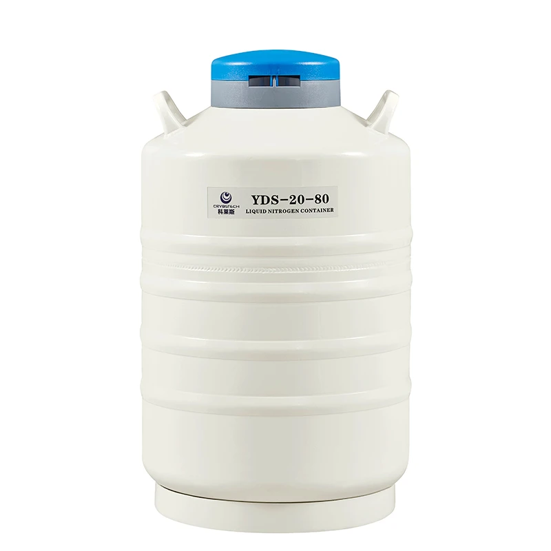YDS-20-80 20Liters Dewar Flask Liquid Nitrogen Container Semen Tank Cryogenic Storage Vucuum Thermos