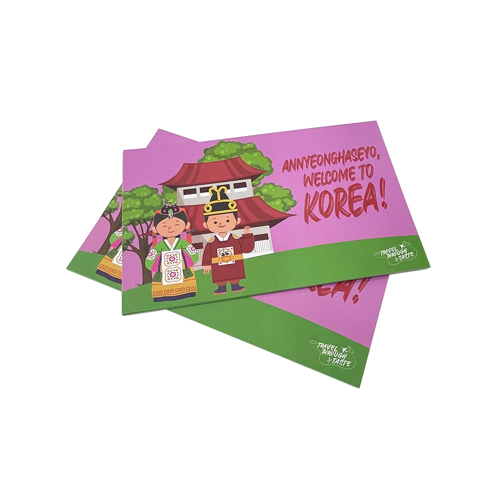 Art Paper Post Cards Thank You Cards Custom Design Greeting Business Low MOQ Full Color Printing Digital Printing Customized SR