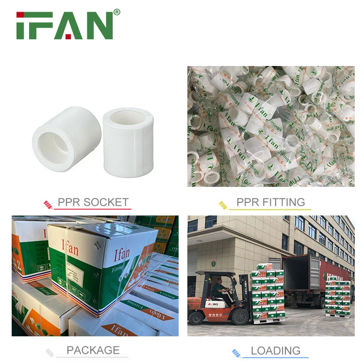 IFAN Factory Direct Price Tube Pipe Fittings Molding Pipe Fittings 20-110mm White Tube Pipe Fittings PPR