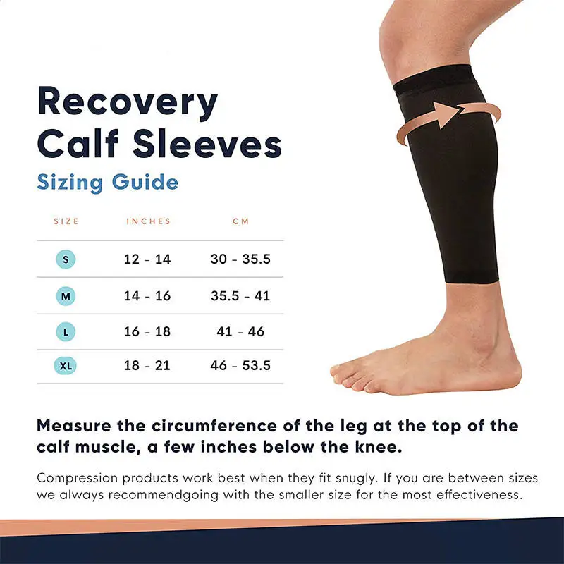 Custom Copper Nylon Sports Compression Leg Calf Sleeves