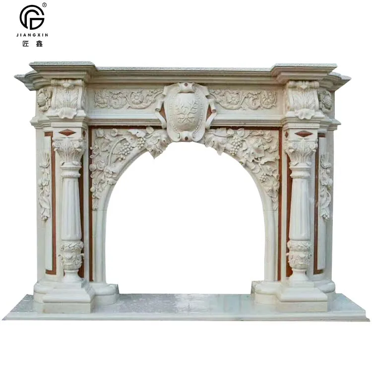 Interior Decor Hand Carved Marble Fireplace Surrounding Stone Fireplace