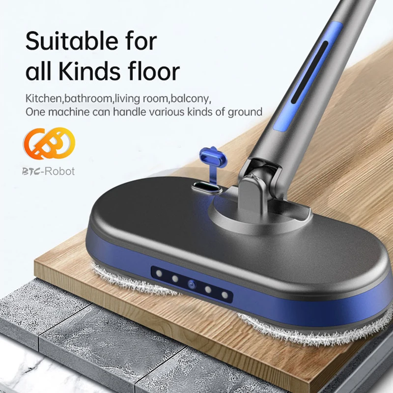 BTCBOT Electric Wireless Mop Household Intelligent Mopping With Spray Function Cleaning Mop