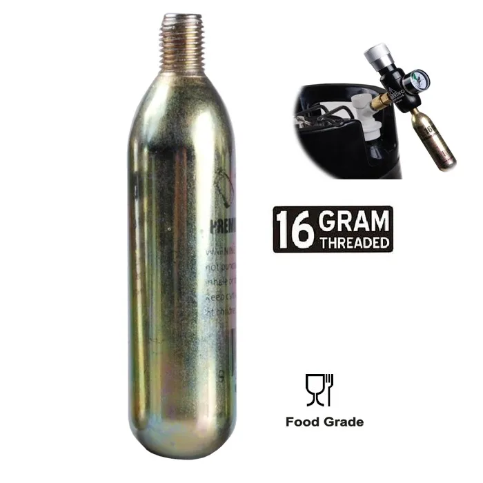 food grade 16g co2 cylinder,16g co2 cartridge used for beer, beer dispenser co2 for brewery