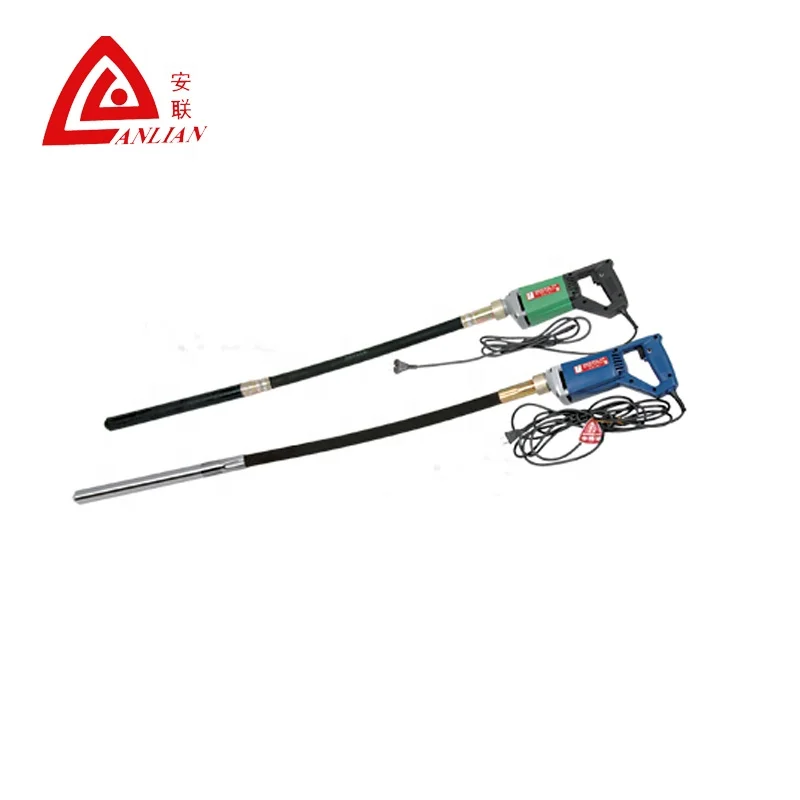 Greater functionality portable concrete vibrator for placing concrete