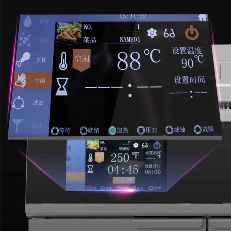 OFE-226L LCD screen commercial industrial chicken pressure chip electric deep fryers for fried chicken electric chicken fryers