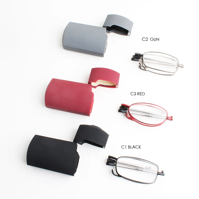 Metal folding cheap wallet reading glasses