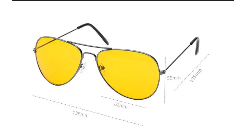 3026 Pilot Night Vision Sunglasses Men Women Glasses UV400 Sun Glasses Driver Night Driving Eyewear Wholesale