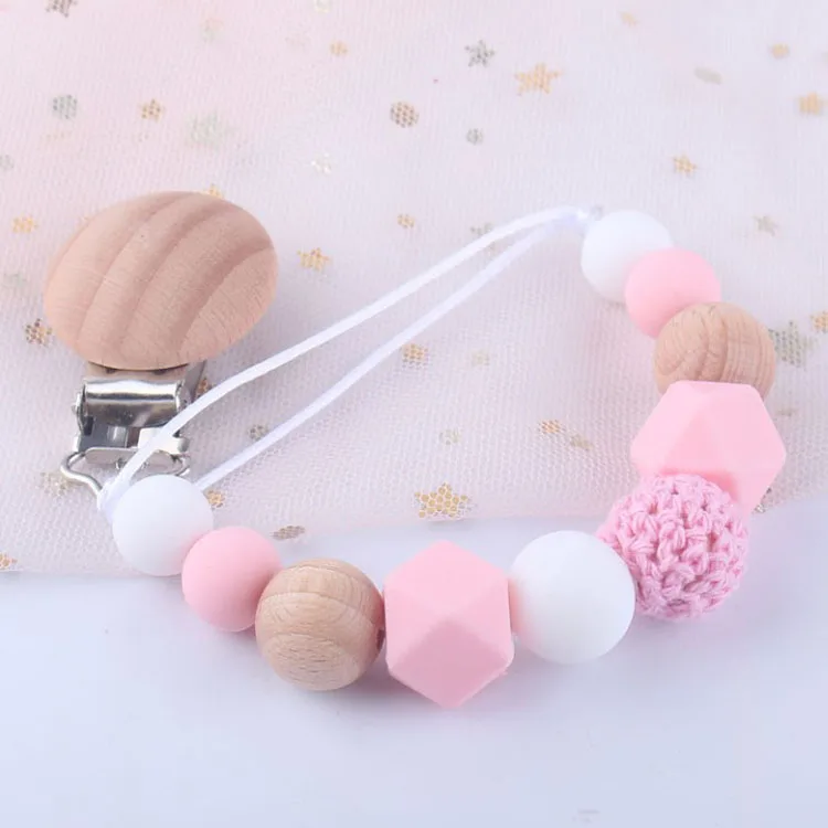 Baby products manufacturers wholesale custom pacifier chain diy baby molar toy anti-drop chain