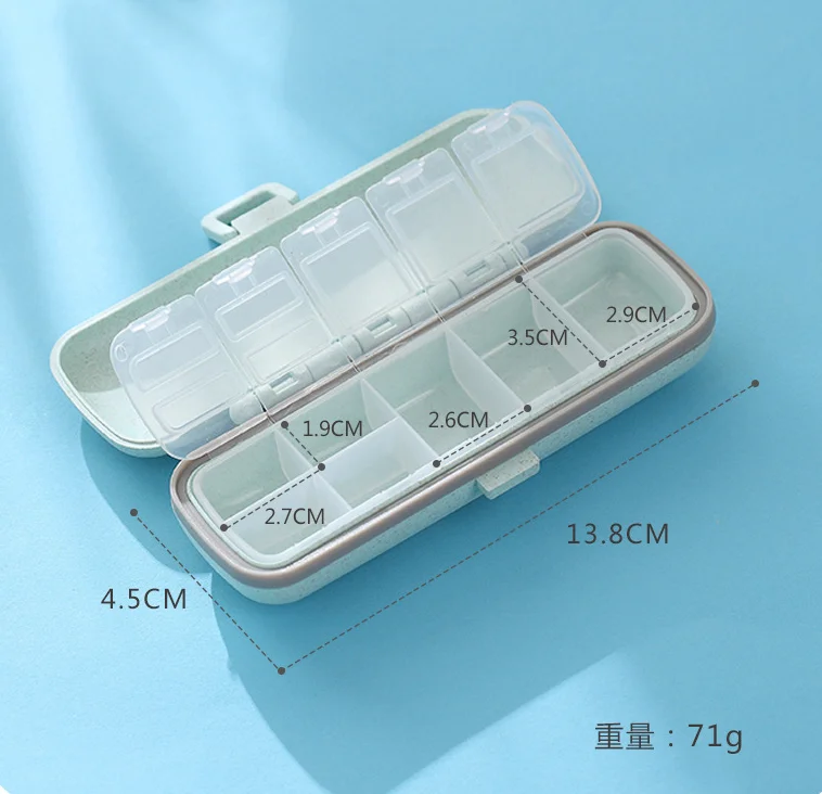 Еженедельные пшеничной соломы капсула дополнения чехол 7 дней таблетки коробка органайзер медицина ящик для хранения