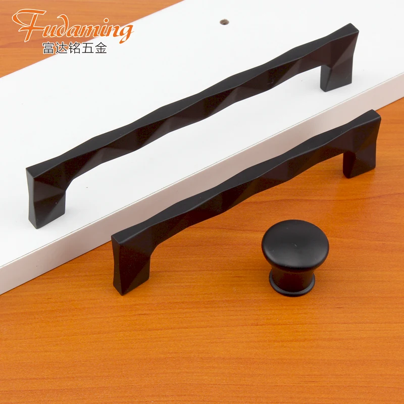  Современная простая Длинная черная ручка замak FUDAMING в американском стиле для винных шкафов дверей комодов 7057