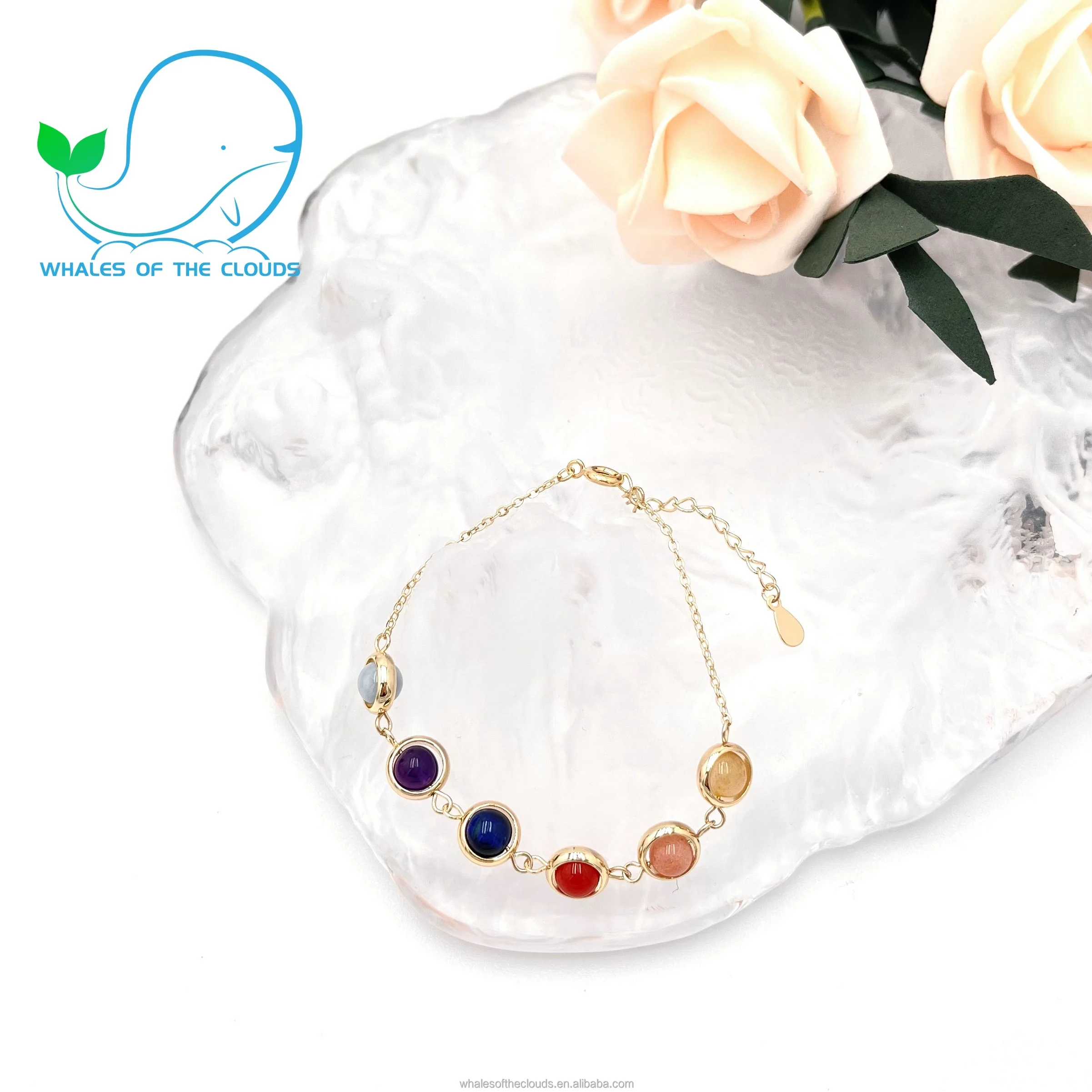2023 Hot-selling Colorful Natural Charm Authentic Crystals Bead Single Chain Adjustable Bracelet from Chinese Manufacturer