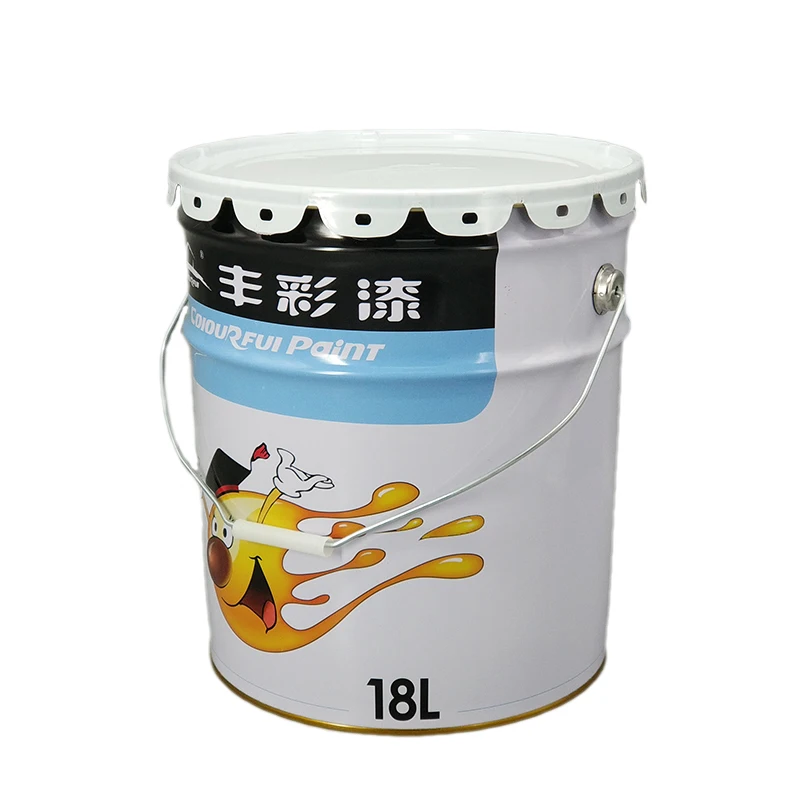 flower lid  pail 5gallon 18litre barrel drum container customized 20L round paint metal tin bucket