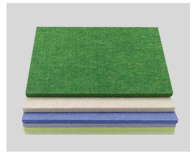 Polyester sound-absorbing ceiling wall panels